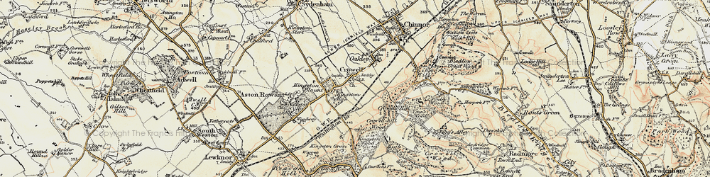 Old map of Crowell in 1897-1898