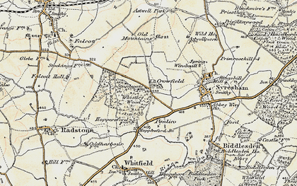 Old map of Crowfield in 1898-1901