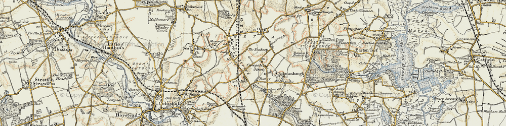 Old map of Crowgate Street in 1901-1902