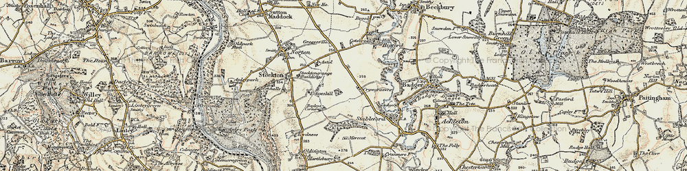 Old map of Crowgreaves in 1902