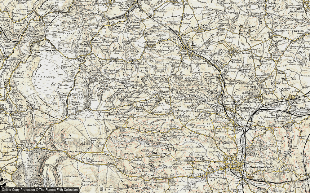 Old Map of Crowhole, 1902-1903 in 1902-1903