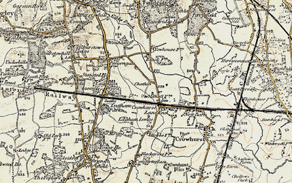 Old map of Crowhurst Lane End in 1898-1902