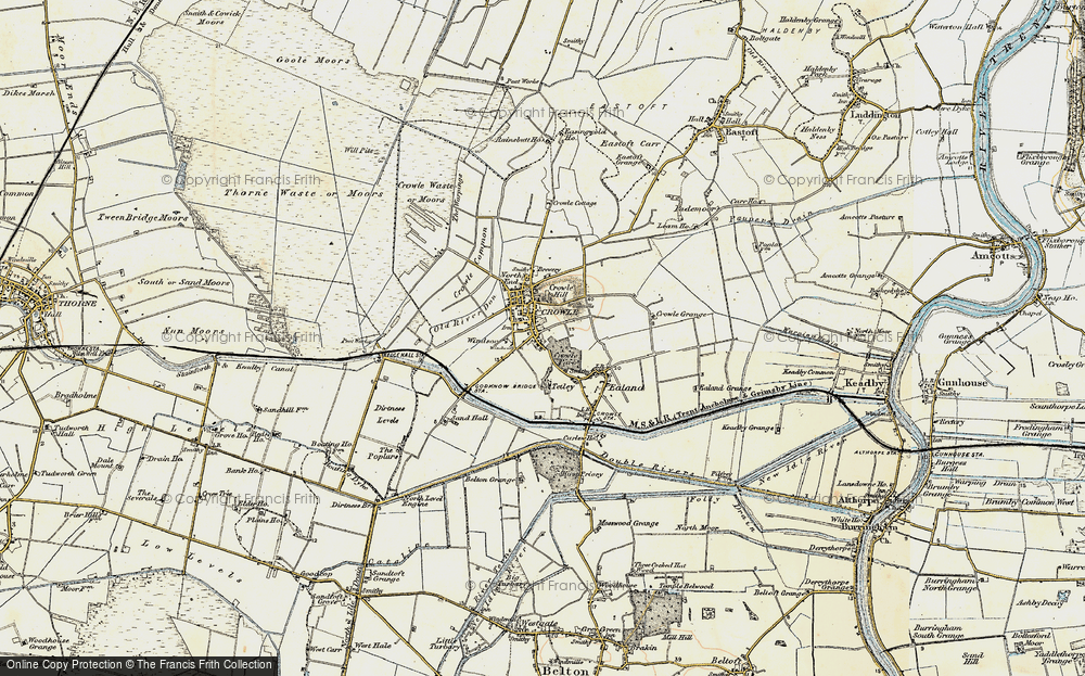 Old Map of Crowle, 1903 in 1903