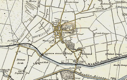 Old map of Crowle in 1903