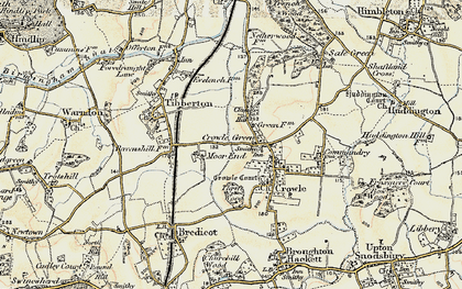 Old map of Crowle Green in 1899-1902