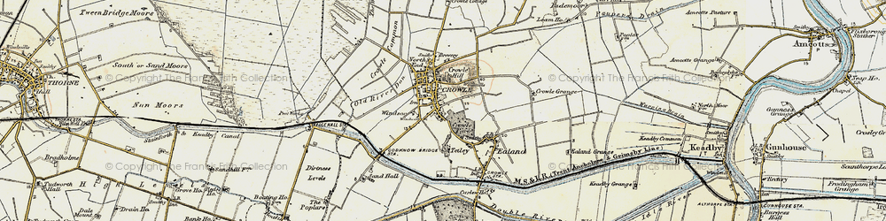 Old map of Crowle Park in 1903