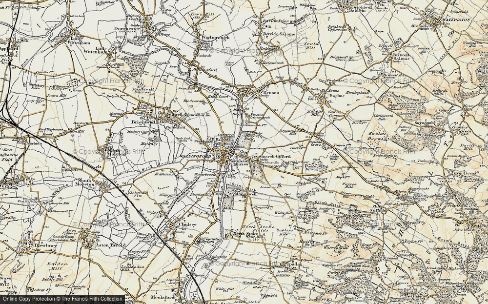 Old Map of Crowmarsh Gifford, 1897-1898 in 1897-1898