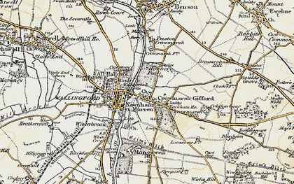 Old map of Crowmarsh Gifford in 1897-1898