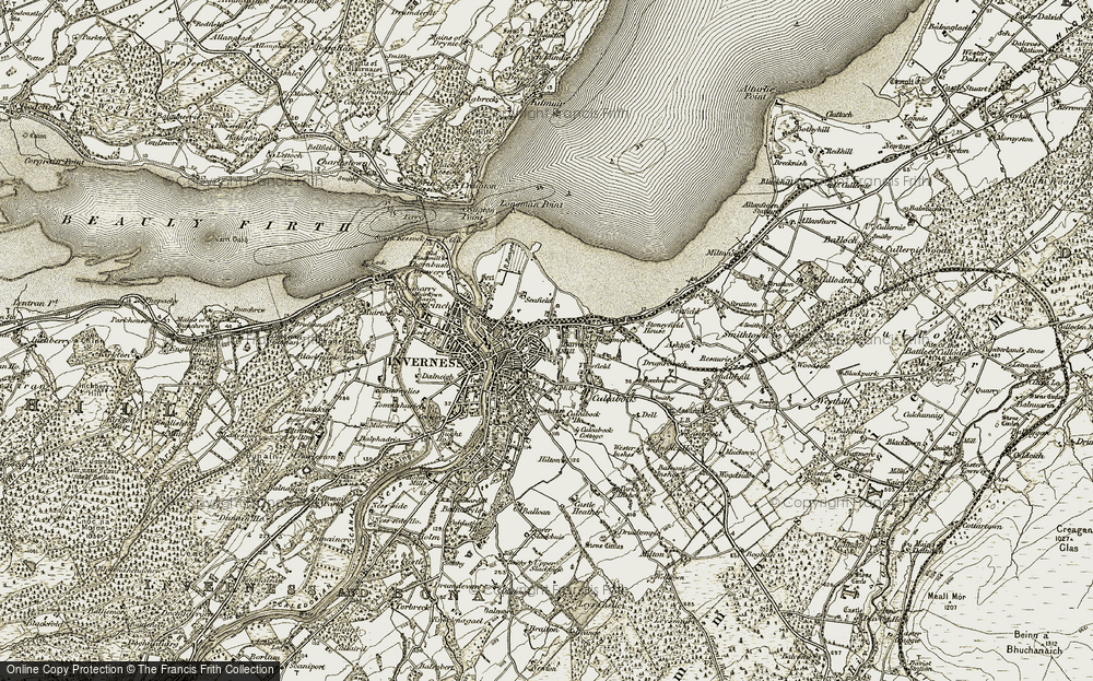 Old Map of Crown, 1908-1912 in 1908-1912