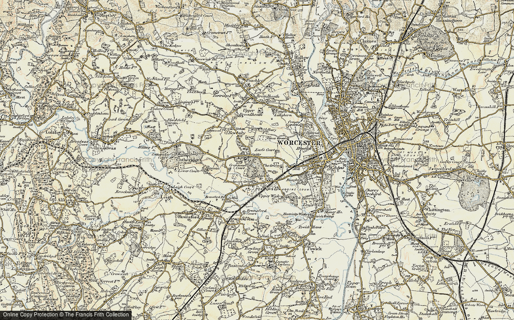 Old Map of Historic Map covering Aymestrey School in 1899-1902