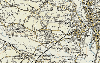 Old map of Crown East in 1899-1902