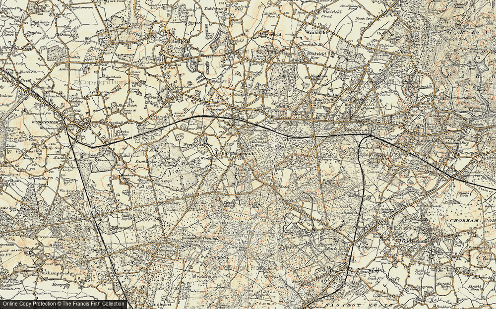 Old Map of Crown Wood, 1897-1909 in 1897-1909