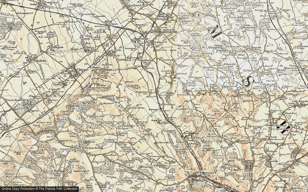 Old Map of Crownfield, 1897-1898 in 1897-1898