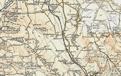 Old map of Crownfield in 1897-1898