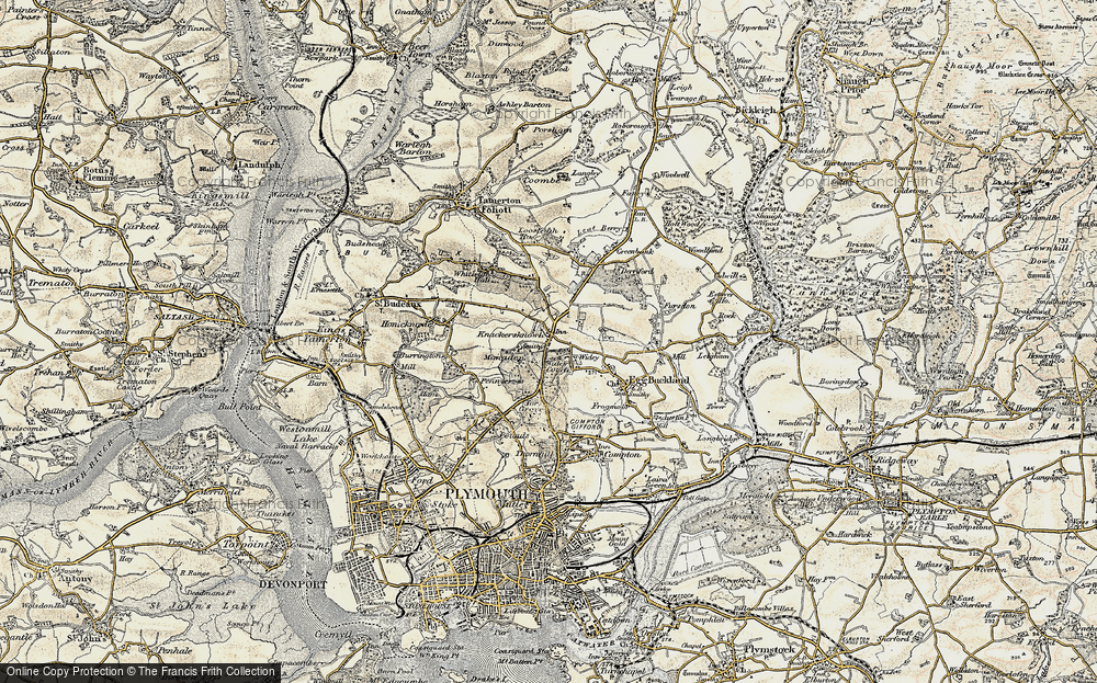 Old Map of Crownhill, 1899-1900 in 1899-1900