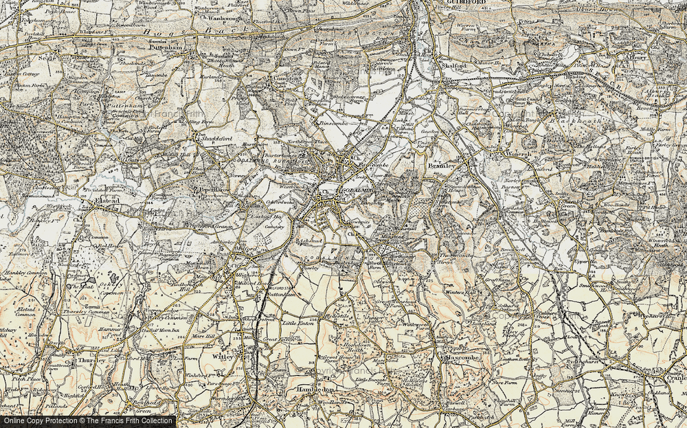 Old Map of Crownpits, 1897-1909 in 1897-1909