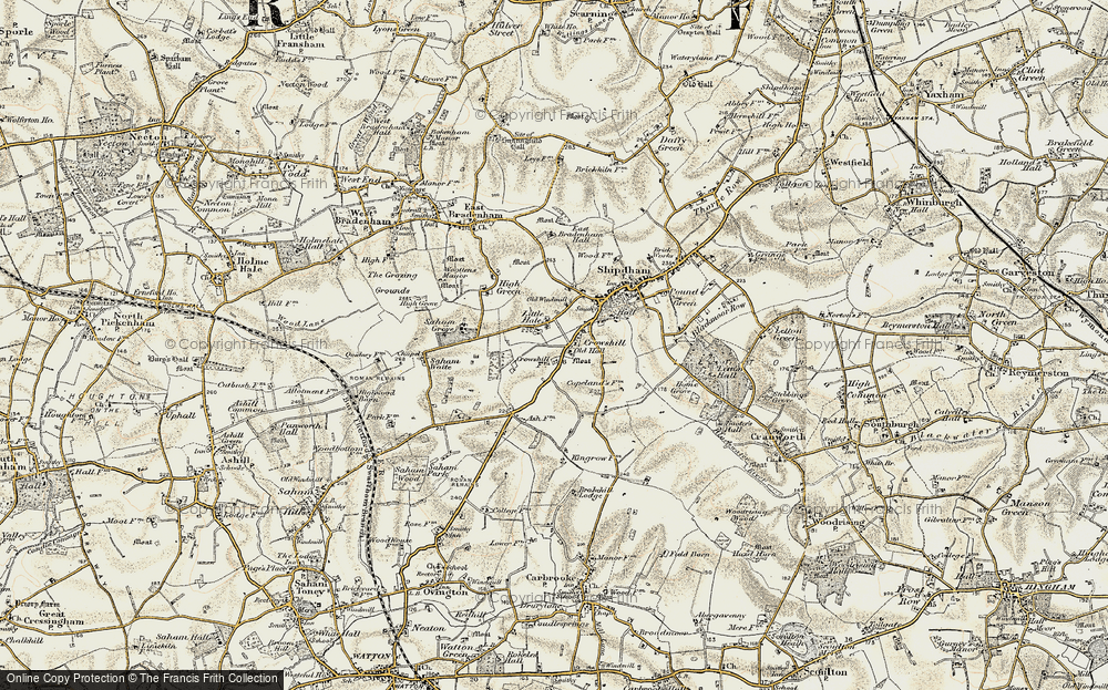Old Map of Crowshill, 1901-1902 in 1901-1902