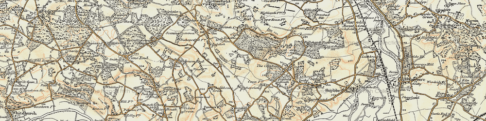 Old map of Crowsley in 1897-1909