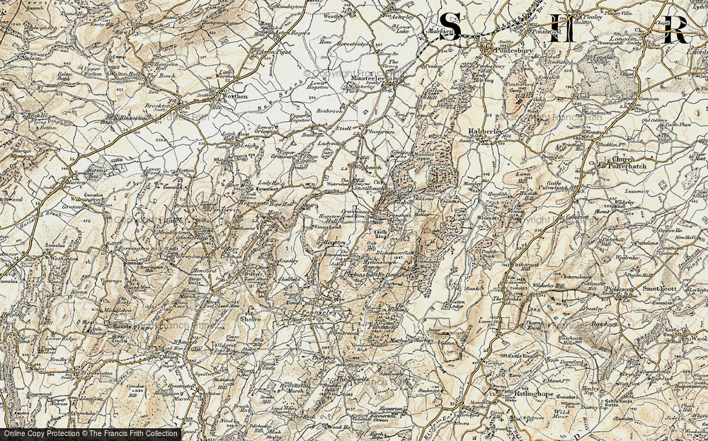 Old Map of Historic Map covering Blakemoorgate in 1902-1903