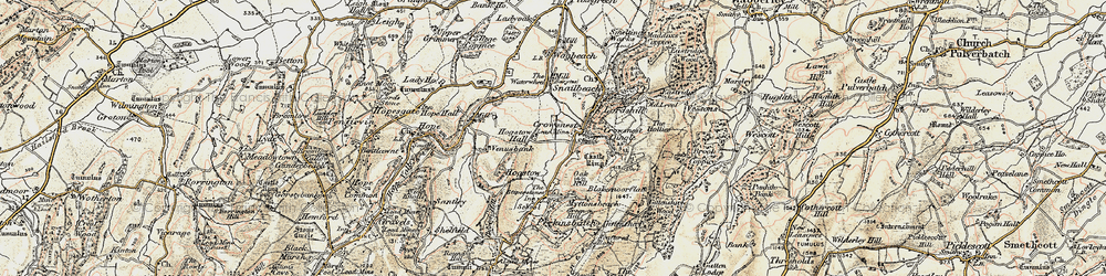 Old map of Crowsnest in 1902-1903