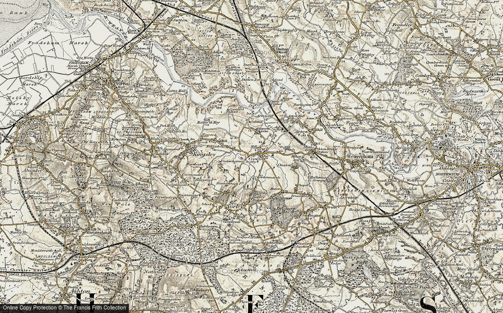 Old Map of Crowton, 1902-1903 in 1902-1903