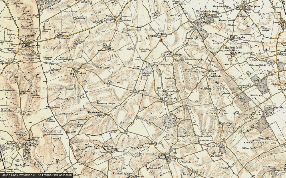 Old Map of Croxby, 1903-1908 in 1903-1908