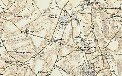 Old map of Croxby in 1903-1908
