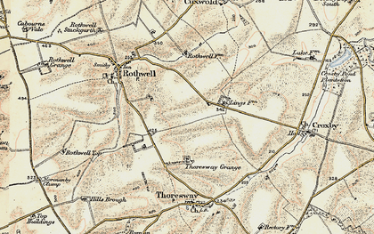 Old map of Croxby Top in 1903-1908