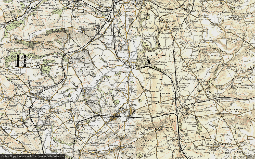Old Map of Croxdale, 1901-1904 in 1901-1904