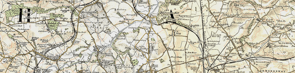 Old map of Croxdale in 1901-1904