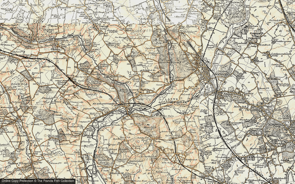 Old Map of Croxley Green, 1897-1898 in 1897-1898