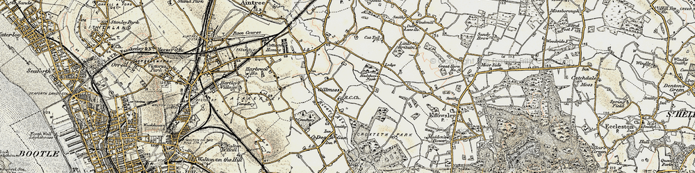 Old map of Croxteth in 1902-1903