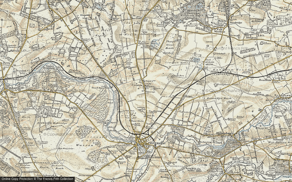 Old Map of Croxton, 1901 in 1901