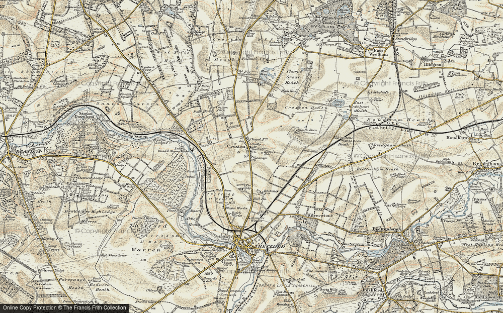 Old Map of Historic Map covering Dreadnought in 1901