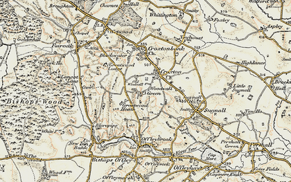 Old map of Croxton in 1902