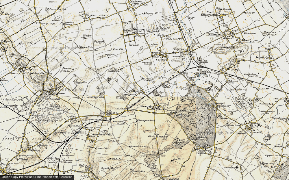Old Map of Croxton, 1903-1908 in 1903-1908