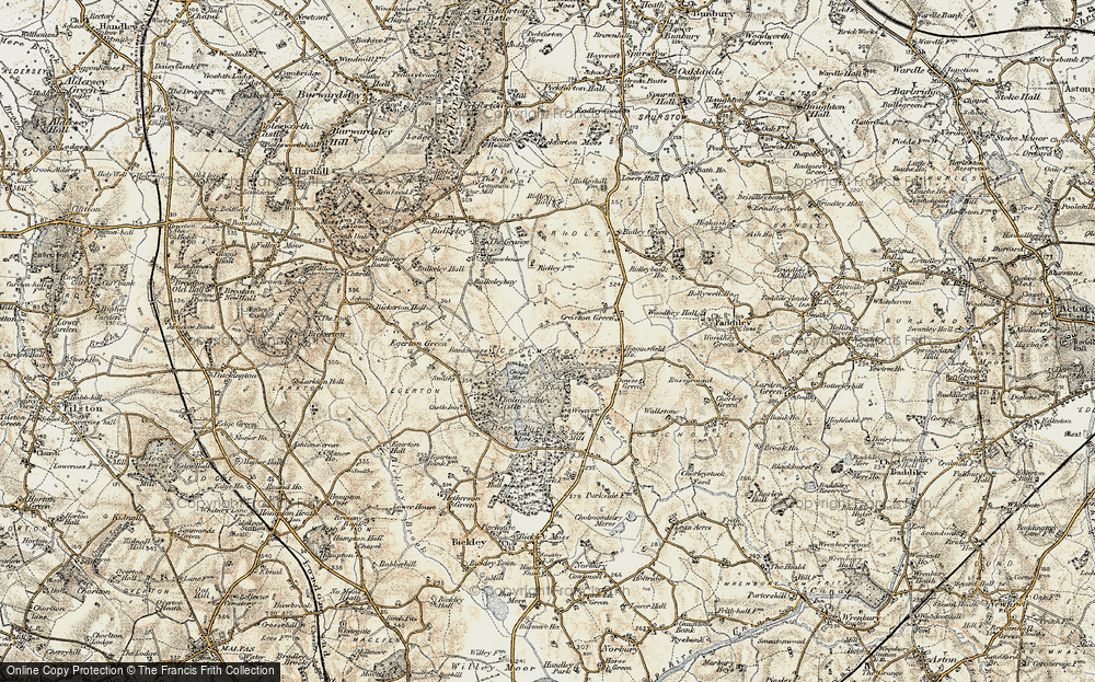 Old Map of Croxton Green, 1902 in 1902