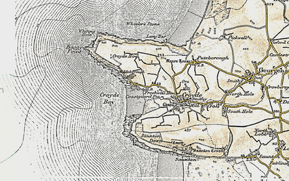 Old map of Croyde Bay in 1900