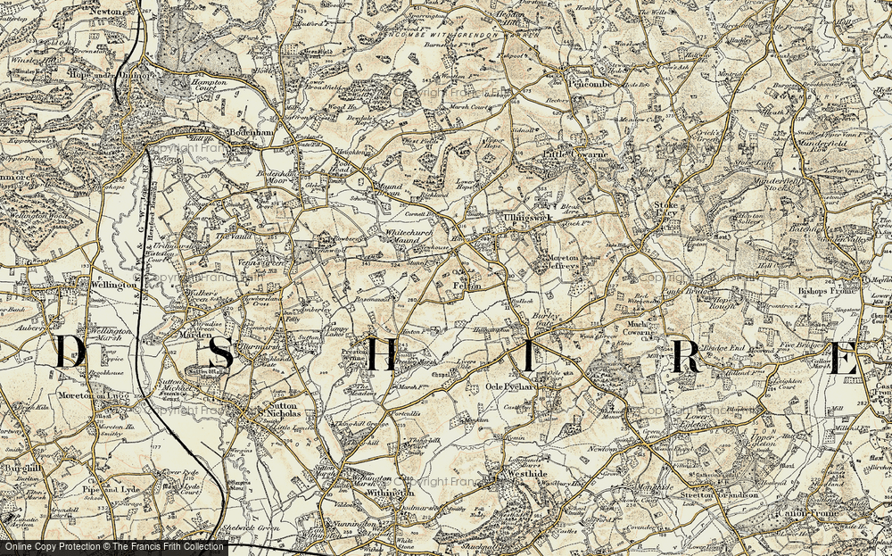 Old Map of Crozen, 1899-1901 in 1899-1901