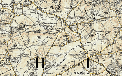 Old map of Crozen in 1899-1901