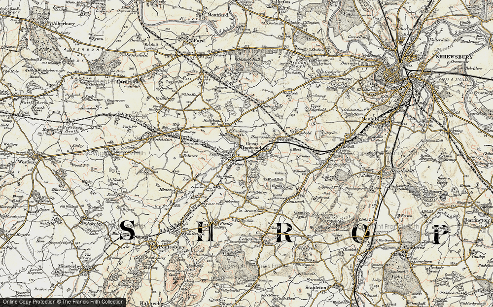 Old Map of Cruckmeole, 1902 in 1902