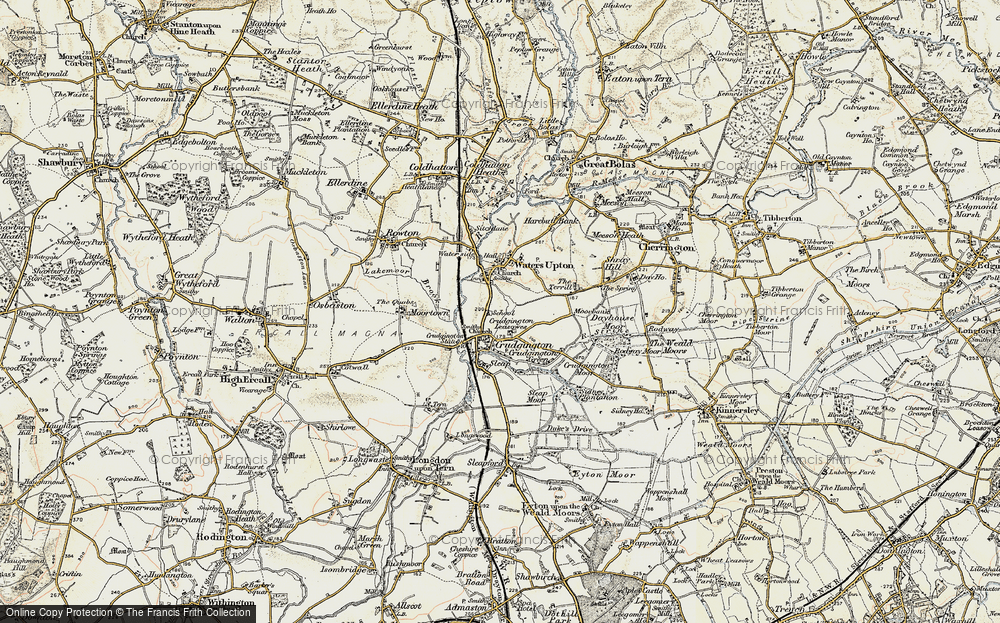 Old Map of Historic Map covering Sleap in 1902