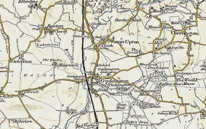 Old map of Crudgington in 1902