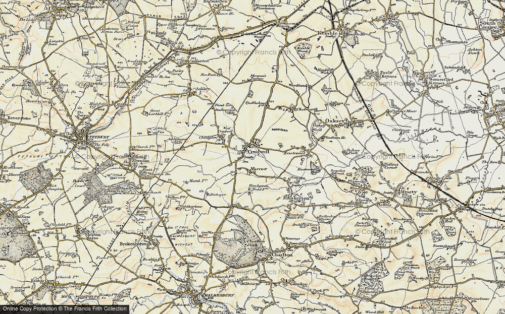 Old Map of Crudwell, 1898-1899 in 1898-1899