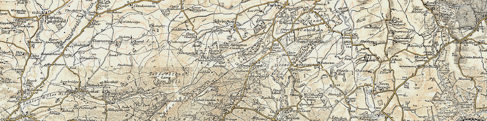 Old map of Crumpsbrook in 1901-1902