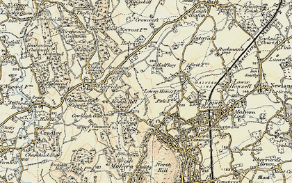 Old map of Crumpton Hill in 1899-1901