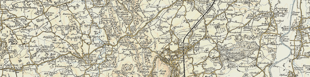 Old map of Crumpton Hill in 1899-1901