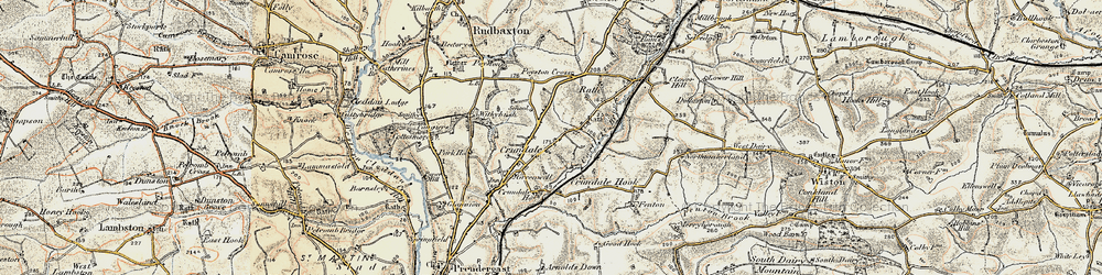 Old map of Crundale in 1901-1912