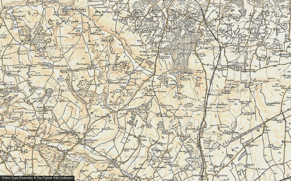 Old Map of Crux Easton, 1897-1900 in 1897-1900
