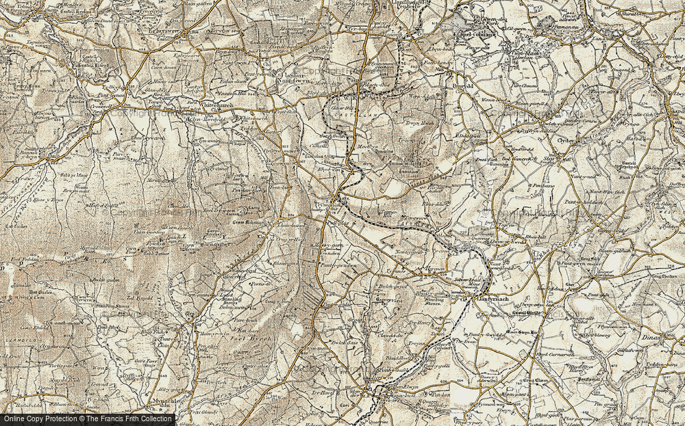 Old Map of Crymych, 1901 in 1901